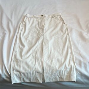 J. Crew White Midi Skirt